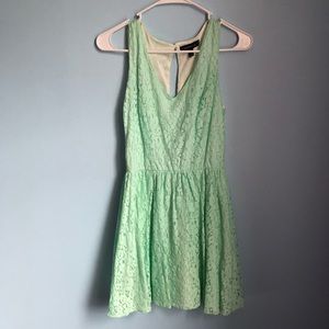 HeartSoul Mint Green Floral Lace Dress